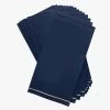 Luxe Party NYC Navy With Gold Stripe Paper Napkins - 3 Available Sizes
