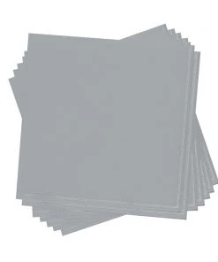 Luxe Party NYC Grey With Silver Stripe Paper Napkins - 3 Available Sizes