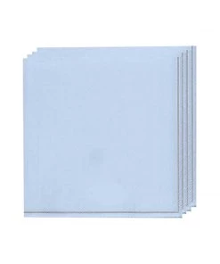 Luxe Party NYC Ice Blue With Silver Stripe Paper Napkins - 3 Available Sizes