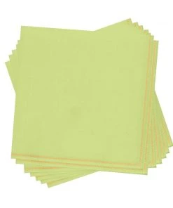 Luxe Party NYC Lime With Gold Stripe Paper Napkins - 3 Available Sizes