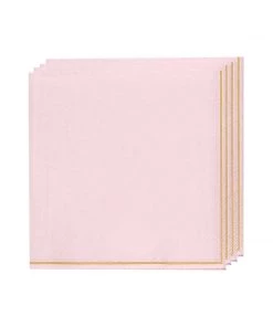 Luxe Party NYC Blush With Gold Stripe Paper Napkins - 3 Available Sizes