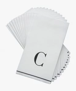 Luxe Party NYC C - Bodoni Script Single Initial Paper Napkins 7 Luxe Party NYC C - Bodoni Script Single Initial Paper Napkins