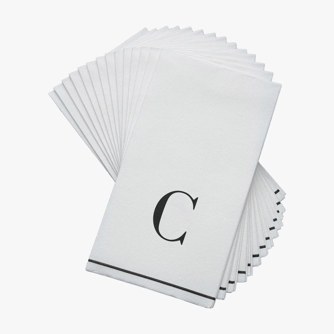 Luxe Party NYC C - Bodoni Script Single Initial Paper Napkins 3 Luxe Party NYC C - Bodoni Script Single Initial Paper Napkins