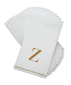 Luxe Party NYC Z- Bodoni Script Single Initial Paper Napkins
