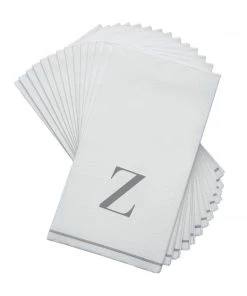 Luxe Party NYC Z- Bodoni Script Single Initial Paper Napkins