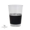 Luxe Party NYC Drinkware Black • Silver Plastic Cups | 10 Cups
