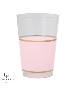 Luxe Party NYC Blush • Gold Plastic Cups | 10 Cups