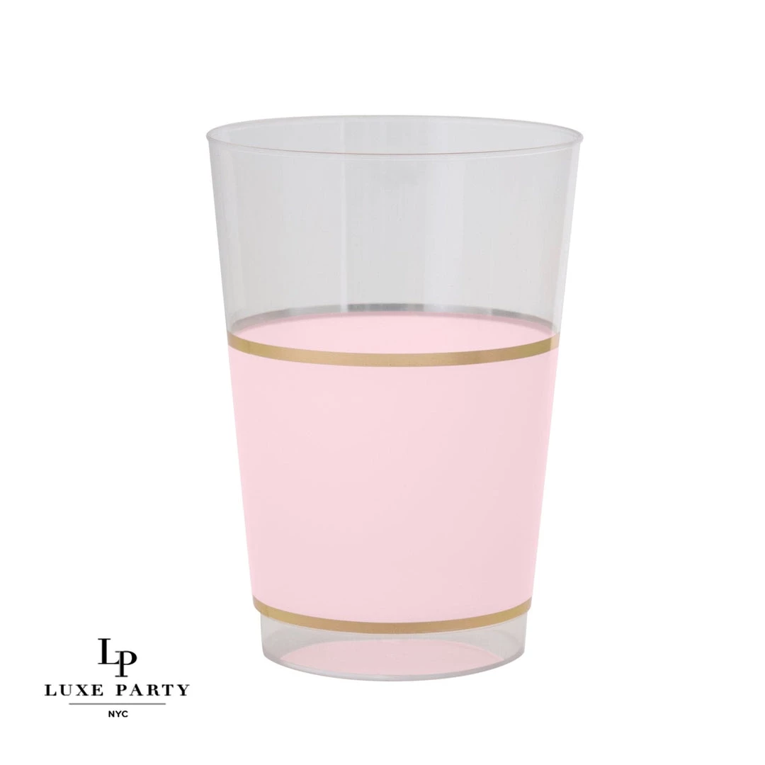 Luxe Party NYC Blush • Gold Plastic Cups | 10 Cups 1 Luxe Party NYC Blush • Gold Plastic Cups | 10 Cups