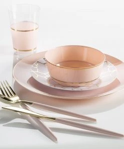 Luxe Party NYC Blush • Gold Plastic Cups | 10 Cups