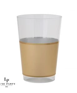 Luxe Party NYC Drinkware Gold Plastic Cups | 10 Cups