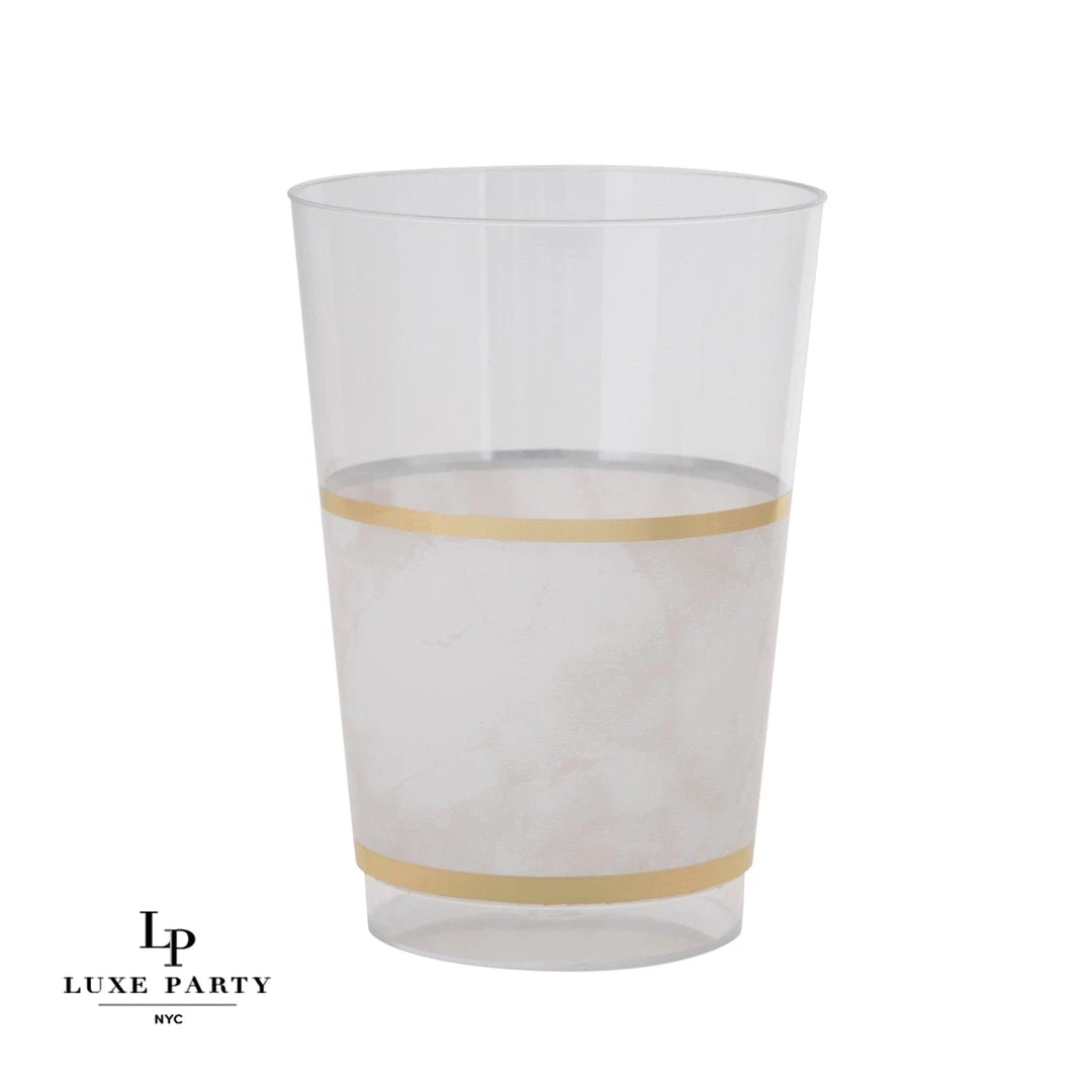 Luxe Party NYC Drinkware Marble • Gold Plastic Cups | 10 Cups 1 Luxe Party NYC Drinkware Marble • Gold Plastic Cups | 10 Cups