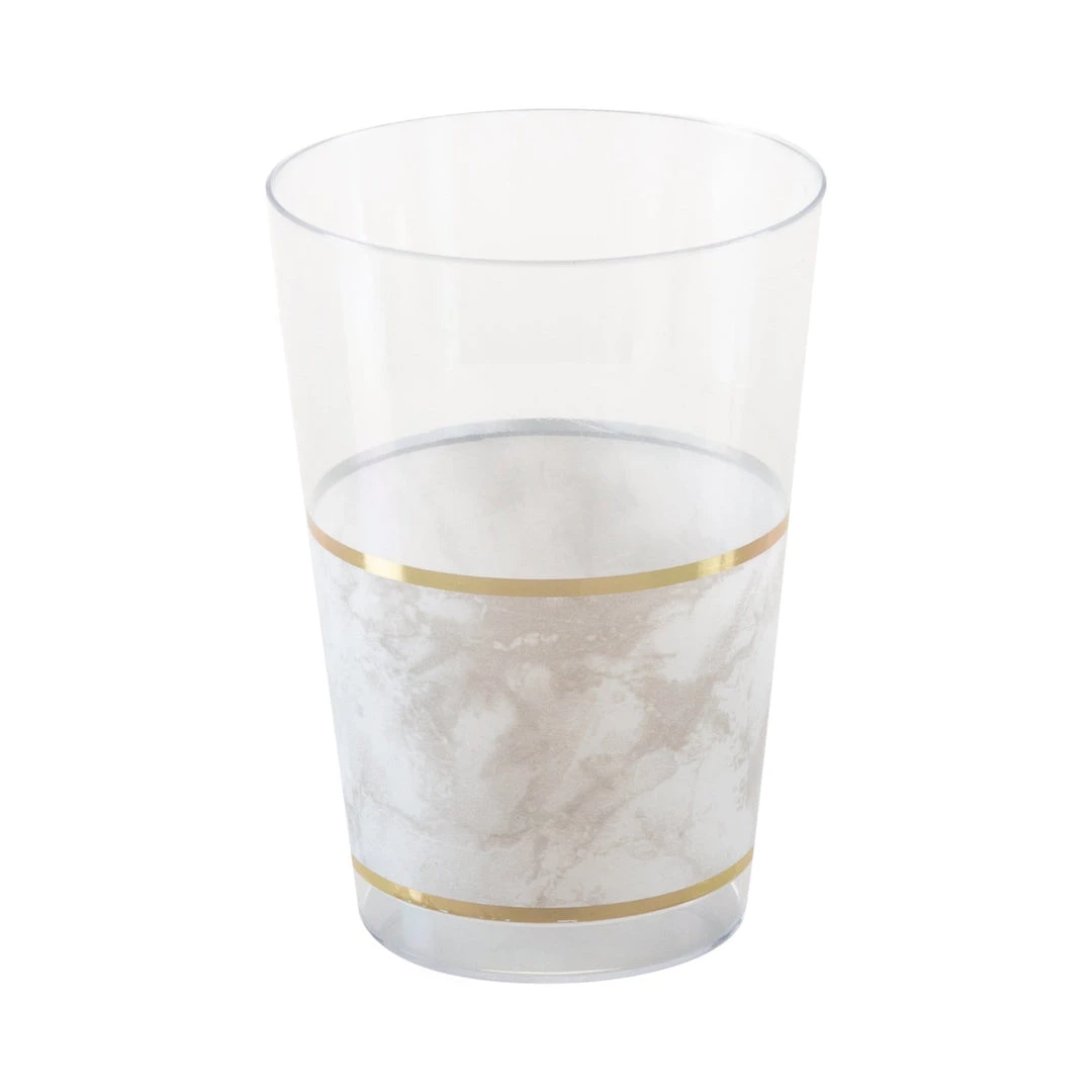 Luxe Party NYC Drinkware Marble • Gold Plastic Cups | 10 Cups 3 Luxe Party NYC Drinkware Marble • Gold Plastic Cups | 10 Cups