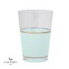Luxe Party NYC Mint • Gold Plastic Cups | 10 Cups Drinkware