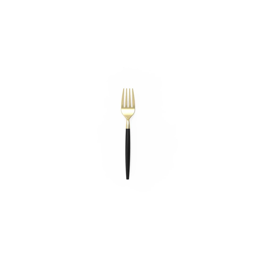 Luxe Party NYC Flatware Black And Gold Plastic Mini Forks | 20 Forks 3 Luxe Party NYC Flatware Black And Gold Plastic Mini Forks | 20 Forks