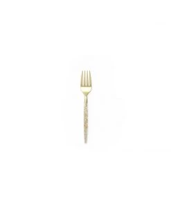 Luxe Party NYC Gold Glitter Plastic Mini Forks | 20 Forks Flatware