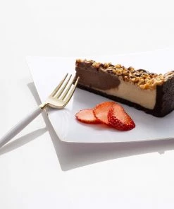 Luxe Party NYC Flatware White And Gold Plastic Mini Forks | 20 Forks