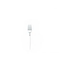 Luxe Party NYC Flatware White And Silver Plastic Mini Forks | 20 Forks