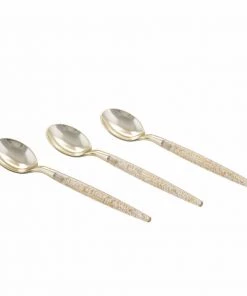 Luxe Party NYC Gold Glitter Plastic Mini Spoons | 20 Spoons 7 Luxe Party NYC Gold Glitter Plastic Mini Spoons | 20 Spoons