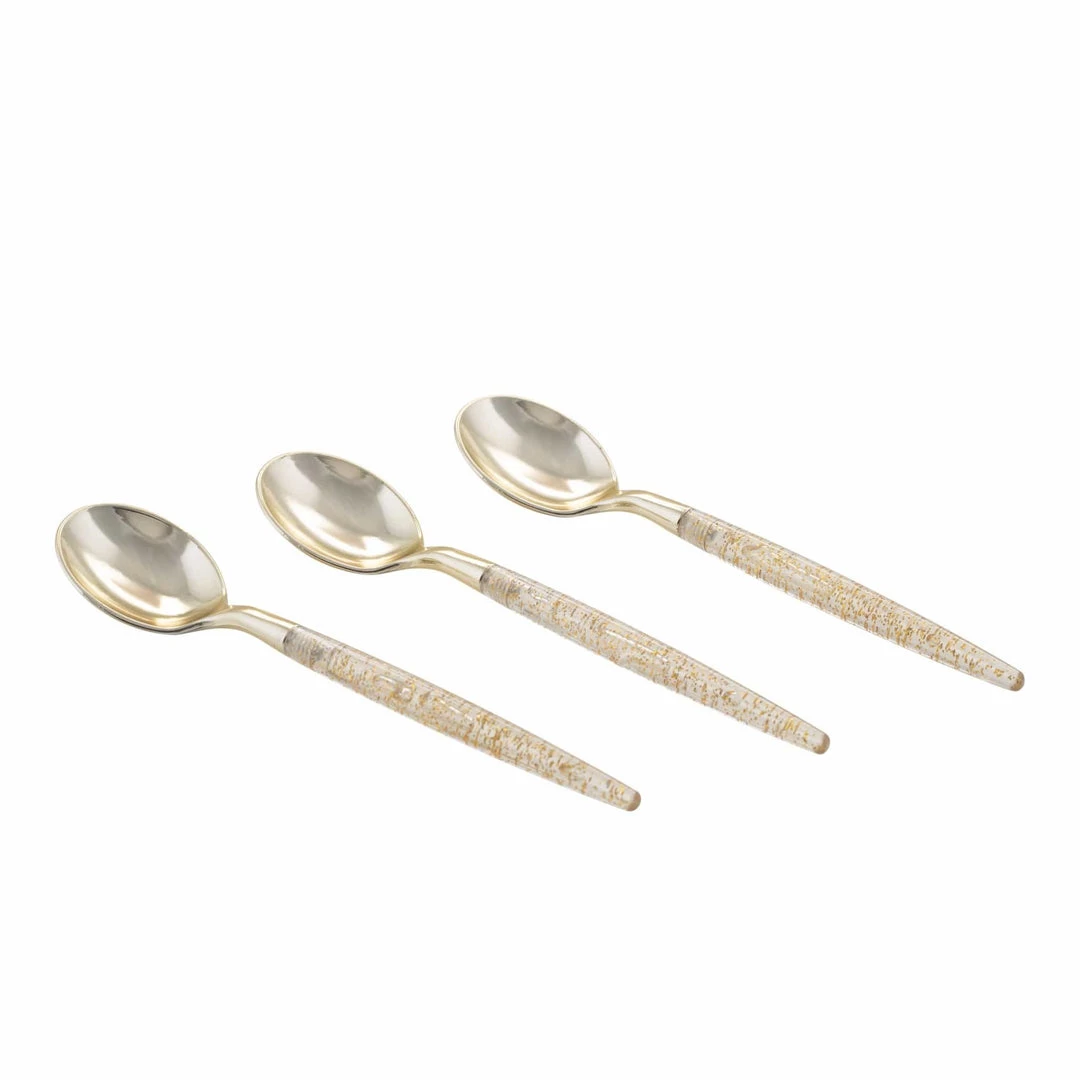 Luxe Party NYC Gold Glitter Plastic Mini Spoons | 20 Spoons 4 Luxe Party NYC Gold Glitter Plastic Mini Spoons | 20 Spoons