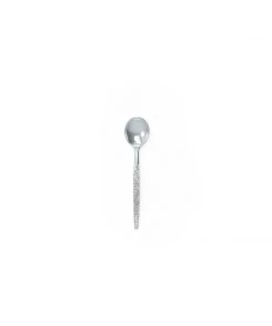 Luxe Party NYC Silver Glitter Plastic Mini Spoons | 20 Spoons Flatware