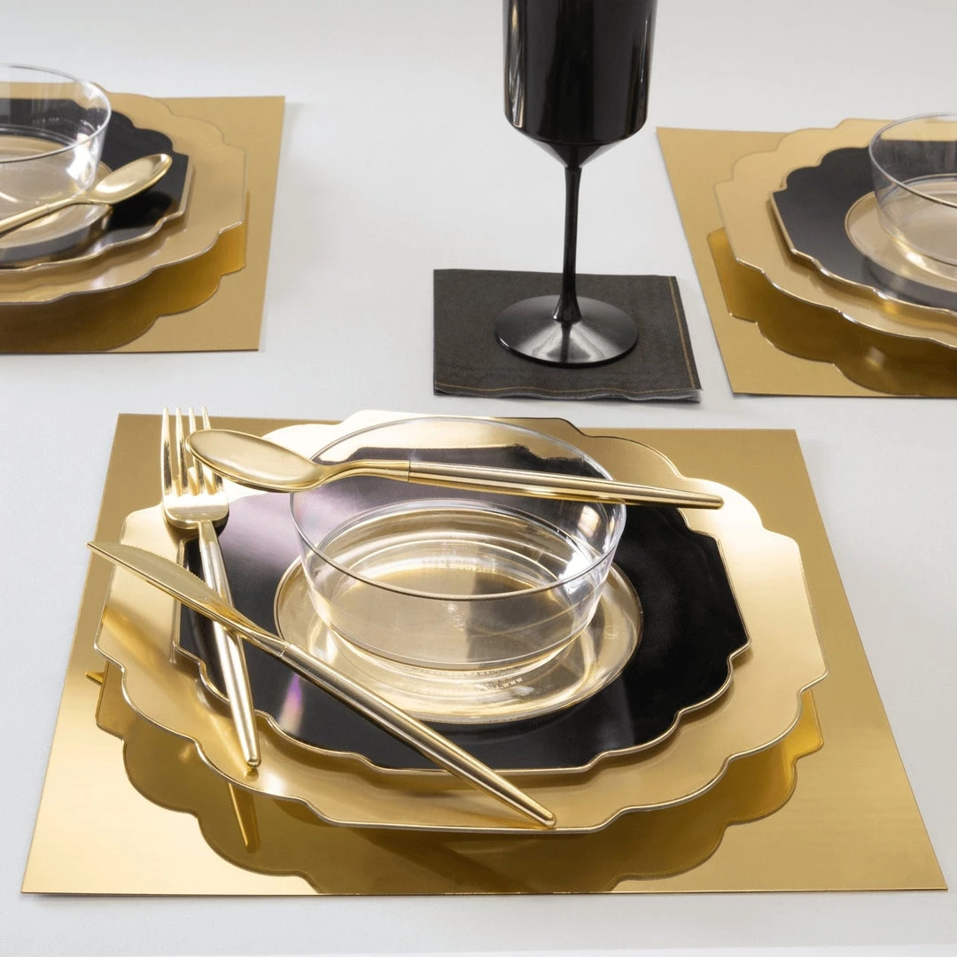 Luxe Party NYC Fancy Black Plastic Wine Cups | 4 Cups 2 Luxe Party NYC Fancy Black Plastic Wine Cups | 4 Cups