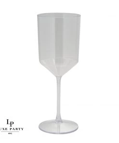Luxe Party NYC Upscale Round Clear Plastic Wine Cups | 4 Cups New Arrivals