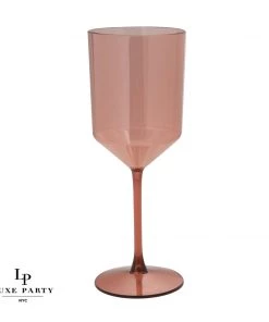Luxe Party NYC New Arrivals Upscale Round Rose Plastic Wine Cups | 4 Cups