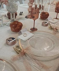 Luxe Party NYC New Arrivals Upscale Round Rose Plastic Wine Cups | 4 Cups