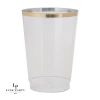 Luxe Tumblers Drinkware Luxe 12 Oz Clear Plastic • Gold Plastic Cups | 20 Cups