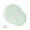 Round Accent Pattern Round Mint • Gold Pattern Plastic Plates | 10 Pack