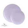 Round Accent Lavender • Gold Round Plastic Plates | 10 Pack