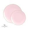 Round Accent Round Blush • Gold Plastic Plates | 10 Pack
