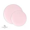 Round Accent Round Blush • Silver Plastic Plates | 10 Pack