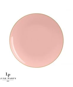 Round Accent Round Coral • Gold Plastic Plates | 10 Pack 5 Round Accent Round Coral • Gold Plastic Plates | 10 Pack