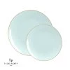 Round Accent Round Mint • Gold Plastic Plates | 10 Pack