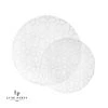 Round Lattice Round Clear • Silver Pattern Plastic Plates | 10 Pack