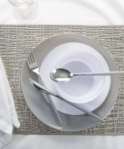 Santorini Barcelona Metallic Placemat In Silver