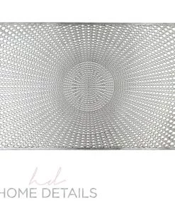 Santorini Metallic Placemat In Silver Chargers And Runners