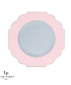 Scallop Design Scalloped Clear Blush • Gold Plastic Plates | 10 Pack New Arrivals