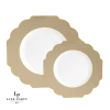 Scallop Design Scalloped Gold Plastic Plates | 10 Pack