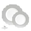Scallop Design Scalloped Silver Plastic Plates | 10 Pack