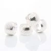 Luxe Party NYC Silver Debossed Metal Napkin Rings | 4 Napkin Rings