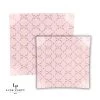 Square Accent Pattern Square Blush • Gold Pattern Plastic Plates | 10 Plates
