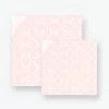Square Accent Pattern Square Blush • Silver Pattern Plastic Plates | 10 Plates
