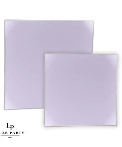Square Accent Lavender Square Plastic Plates | 10 Pack