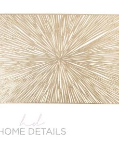 Starburst Star Burst Laser Cut Placemat In Gold