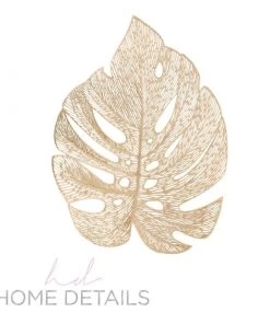 The Leaf Chargers And Runners Home Details Leaf Shape Placemat In Gold
