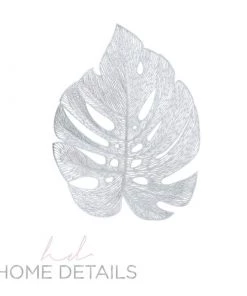 The Leaf Home Details Leaf Shape Placemat In Silver