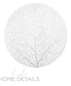 Chargers And Runners Round Tree Laser Cut Placemat In Silver