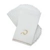 Luxe Party NYC White And Gold Hebrew Paper Napkins - BET